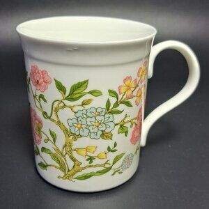 Sadler Mandarin Fine Bone China Mug Pink & Blue Floral Design England Vintage
